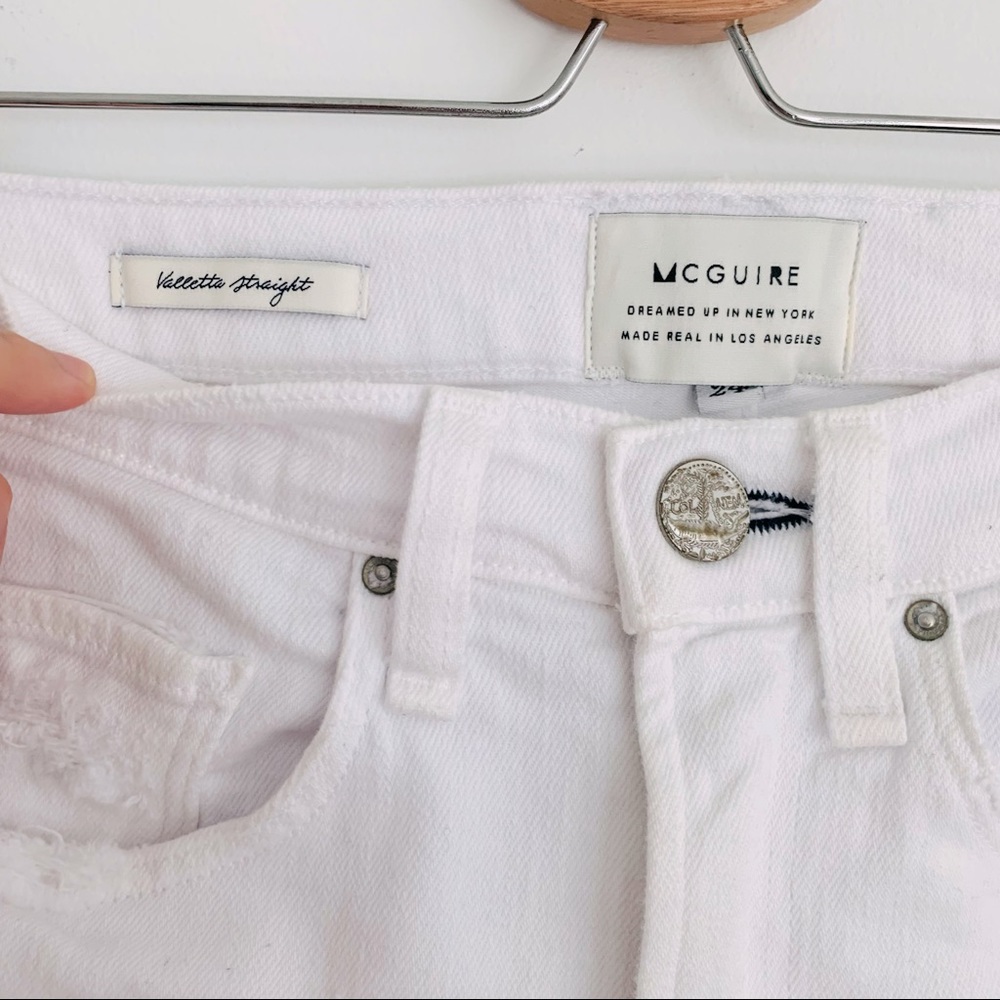 McGuire White Crop Valletta High Rise Shorts - Picture 7 of 14